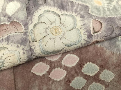 平和屋着物●豪華色留袖　辻が花　絞り　刺繍　正絹　逸品　AABM5166ph
