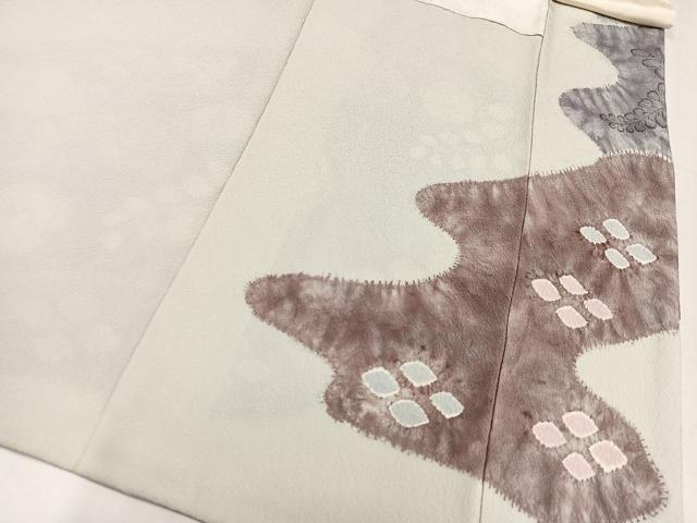 平和屋着物●豪華色留袖　辻が花　絞り　刺繍　正絹　逸品　AABM5166ph