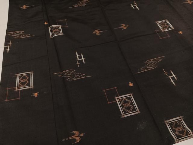 平和屋着物●本場米琉　置賜紬　正絹　逸品　AABM5173ph