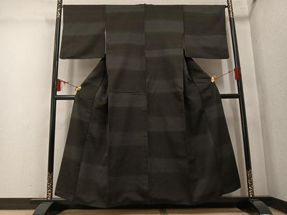 平和屋着物●上質な小紋　霞地紋　暈し染め　正絹　逸品　AABM5174ph