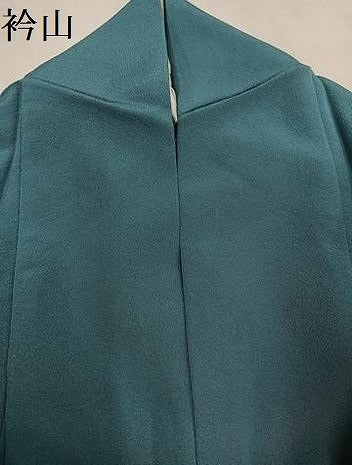 平和屋着物●上質な色無地　錆浅葱色　正絹　逸品　AABM5183ph
