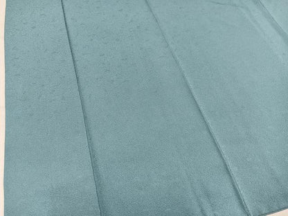平和屋着物●服飾評論家　市田ひろみ監修　色無地　松竹梅地紋　水浅葱色　正絹　逸品　AABM5184ph