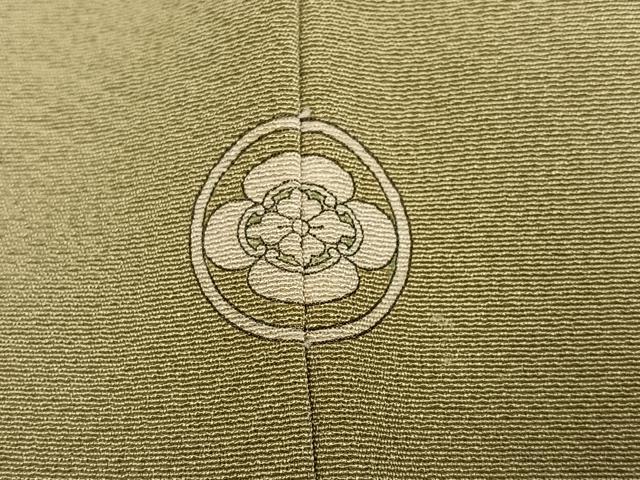 平和屋着物●本加賀友禅作家　押田正義監修　色無地　利休茶色　正絹　逸品　AABM5185ph