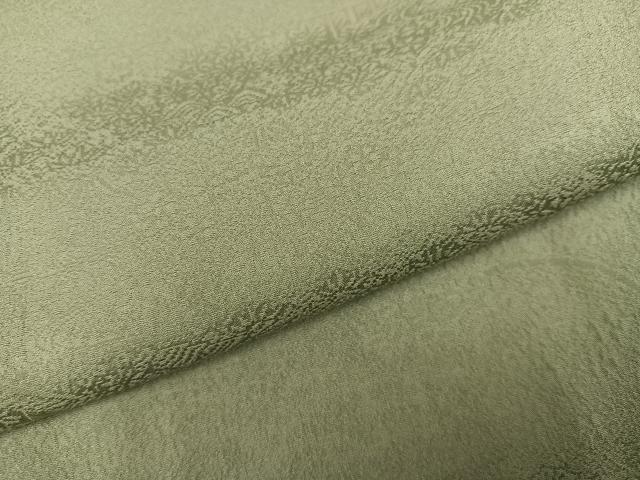 平和屋着物●上質な色無地　風景草花地紋　利休茶色　正絹　逸品　AABM5188ph