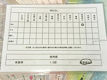 平和屋着物◎六通柄袋帯　舞蝶文　銀糸　正絹　逸品　AABM5217bw