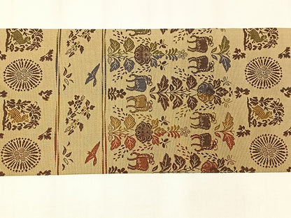 平和屋着物◎九寸名古屋帯　鳥獣花文　正絹　逸品　AABM5227bw
