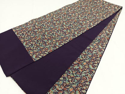 平和屋着物◎創作　全通柄京袋帯　更紗唐草文　AABM5252bw