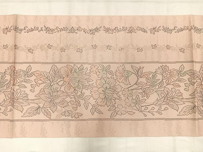 平和屋着物◎八寸名古屋帯　草花間道　正絹　逸品　AABM5282bw
