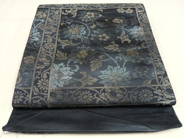 平和屋着物◎西陣　泰正織物　六通柄袋帯　花唐草文　正絹　逸品　AABM5289bw