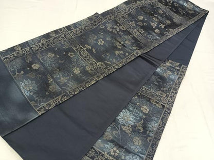 平和屋着物◎西陣　泰正織物　六通柄袋帯　花唐草文　正絹　逸品　AABM5289bw