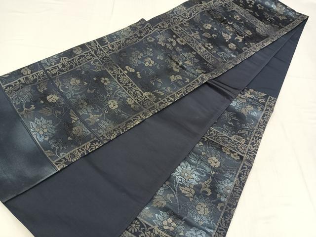 平和屋着物◎西陣　泰正織物　六通柄袋帯　花唐草文　正絹　逸品　AABM5289bw