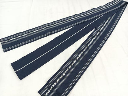 平和屋着物◎男性　博多織　角帯　献上柄　綿　逸品　AABM5305bw