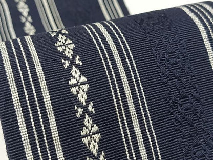 平和屋着物◎男性　本場筑前博多織　角帯　献上　証紙付き　正絹　逸品　AABM5306bw