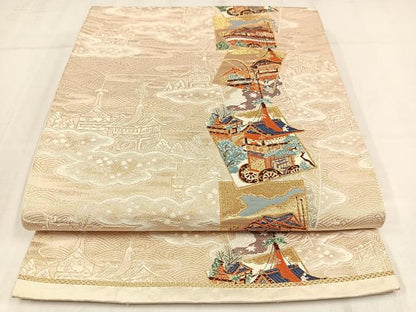 平和屋着物◎六通柄袋帯　唐織　祇園祭献上　金糸　正絹　逸品　AABM5323bw