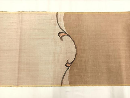平和屋着物◎太鼓柄袋帯　すくい織　麗風幻彩文　金糸　正絹　逸品　AABM5326bw