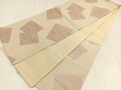 平和屋着物◎六通柄　京袋帯　色紙重ね文　金糸　AABM5327bw