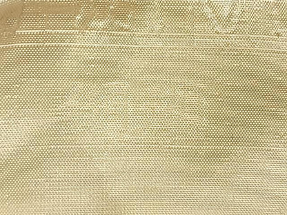 平和屋着物◎全通柄袋帯　纐纈　風景文　鳥の子色　正絹　逸品　AABM5388bw