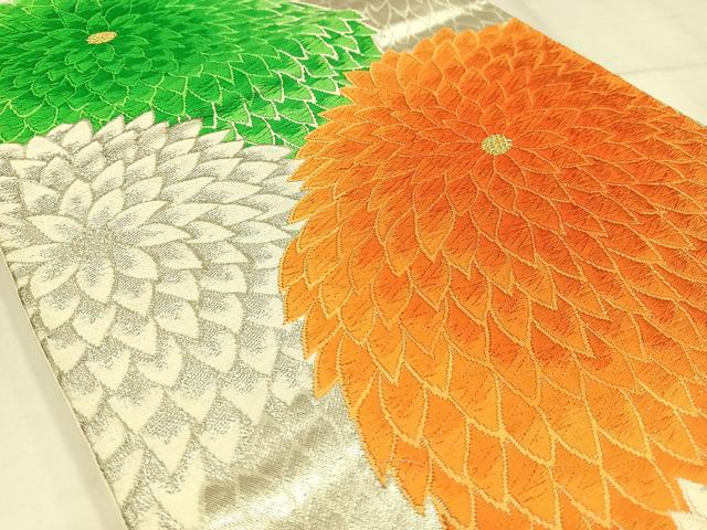 平和屋着物◎六通柄袋帯　唐織　菊尽くし　正絹　逸品　AABM5392bw