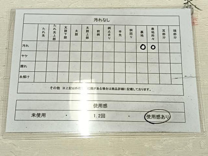 平和屋着物◎太鼓柄袋帯　髭紬地　作家物　手描き　笹竹　象牙色　金彩　正絹　逸品　AABM5408bw