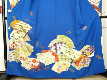 平和屋着物●豪華振袖　破れ地紙花文　金彩　正絹　逸品　AABM5441cs