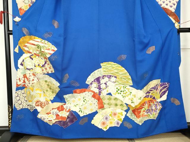 平和屋着物●豪華振袖　破れ地紙花文　金彩　正絹　逸品　AABM5441cs