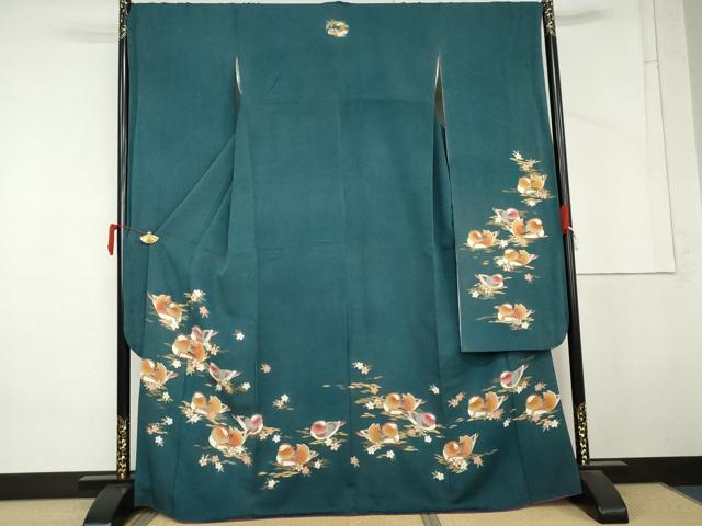 平和屋着物●豪華振袖　鴛鴦花文　金彩　正絹　逸品　AABM5447cs