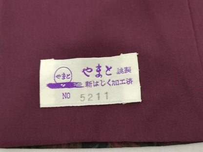 平和屋着物●前田仁仙　仁仙更紗　小紋　更紗花文　タツノオトシゴ　やまと誂製　正絹　逸品　AABM5454cs