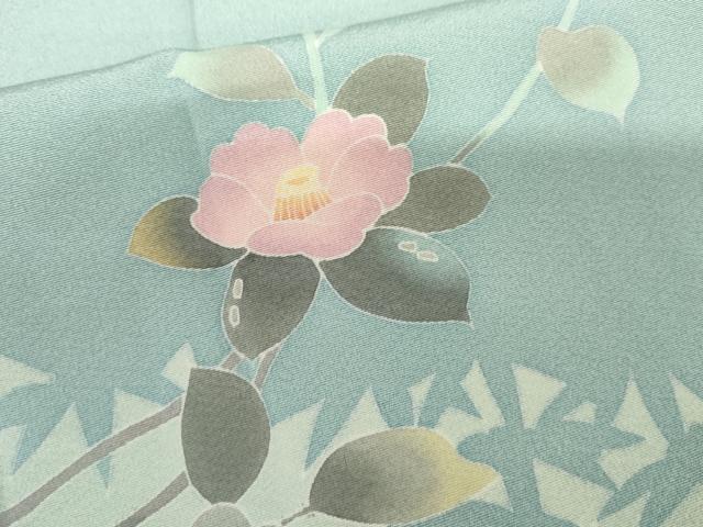 平和屋着物●訪問着　友禅　作家物　枝花文　正絹　逸品　AABM5455cs