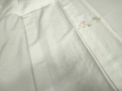 平和屋着物●吉乃一廉　幻の辻が花　訪問着　樹林風景文　暈し染め　黒地　金彩　銀通し地　正絹　逸品　AABM5463cs