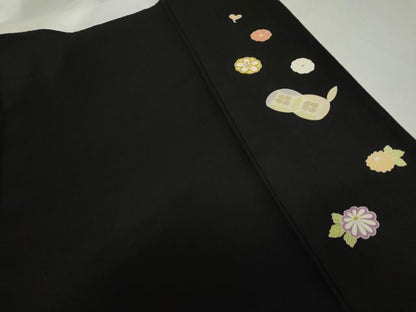 平和屋着物●訪問着　駒刺繍　吉祥草花文　暈し染め　金彩　ロング丈　正絹　逸品　AABM5465cs