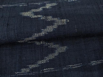 平和屋着物●浦野理一　経節紬　幾何学柄　正絹　逸品　AABM5467cs