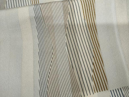 平和屋着物●上質な小紋　市松縞立涌　正絹　逸品　AABM5473cs