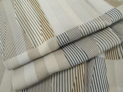 平和屋着物●上質な小紋　市松縞立涌　正絹　逸品　AABM5473cs