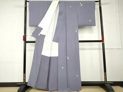 平和屋着物●東ちづる　小紋　成り物　苺　葡萄　檸檬　正絹　逸品　AABM5475cs