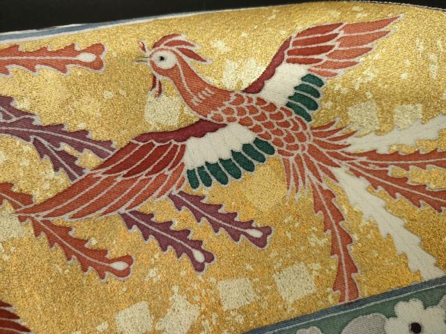 平和屋着物●豪華黒留袖　作家物　鳳凰花文　金彩　正絹　逸品　AABM5478cs