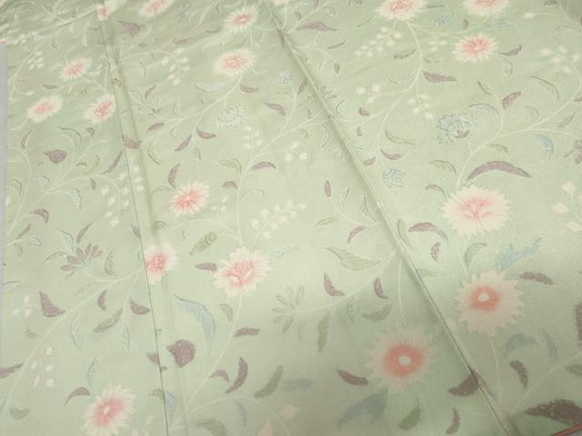 平和屋着物●上質な小紋　地紋起こし　枝花文　正絹　逸品　AABM5482cs