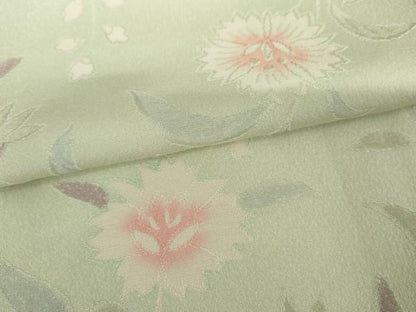 平和屋着物●上質な小紋　地紋起こし　枝花文　正絹　逸品　AABM5482cs