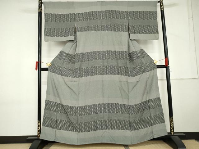 平和屋着物●江戸小紋　訪問着　横段吉祥文　やまと誂製　正絹　逸品　未使用　AABM5488cs
