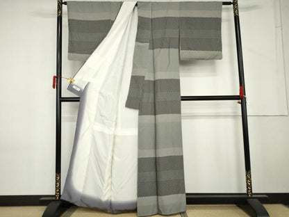 平和屋着物●江戸小紋　訪問着　横段吉祥文　やまと誂製　正絹　逸品　未使用　AABM5488cs