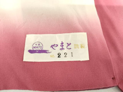 平和屋着物●訪問着　刺繍　花蝶文　暈し染め　金彩　金銀糸　やまと誂製　正絹　逸品　AABM5493cs