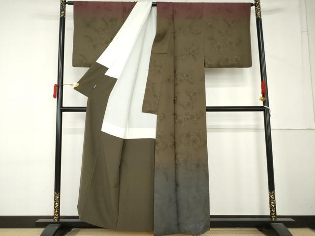 平和屋着物●訪問着　辻が花地紋　暈し染め　ますいわ屋扱い　正絹　逸品　AABM5494cs