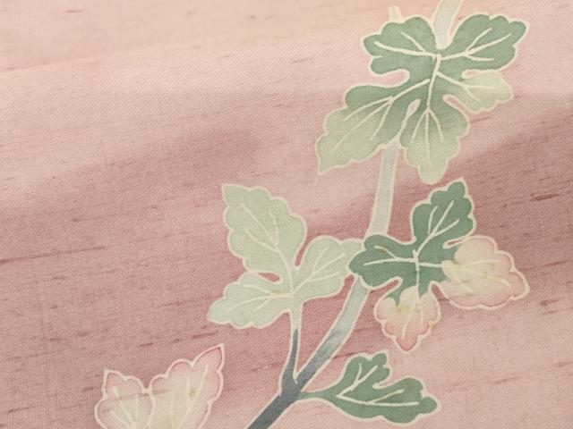 平和屋着物●本加賀友禅作家　成竹登茂男　白山紬　訪問着　枝花文　ますいわ屋扱い　正絹　逸品　AABM5499cs
