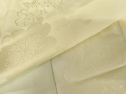平和屋着物●長襦袢　無双仕立て　桜　暈し染め　やまと誂製　正絹　逸品　AABM5503cs