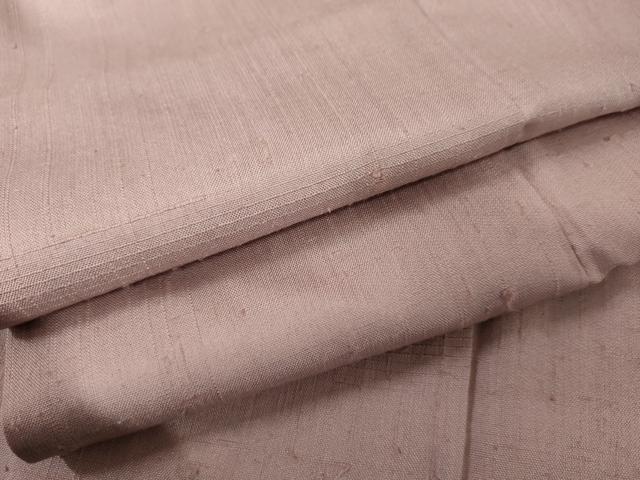 平和屋着物●上質な紬　色無地　石竹色　正絹　逸品　AABM5506cs