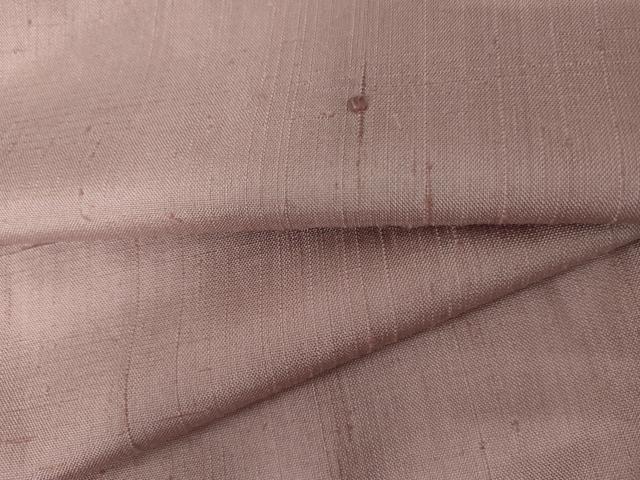 平和屋着物●上質な紬　色無地　石竹色　正絹　逸品　AABM5506cs