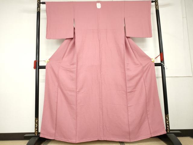 平和屋着物●上質な色無地　紋意匠　桃色　ますいわ屋扱い　正絹　逸品　未使用　AABM5509cs
