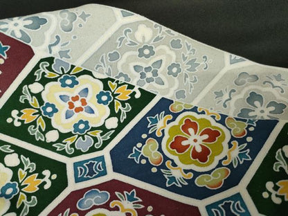 平和屋着物●豪華黒留袖　友禅　蜀江花文　浜ちりめん　仮絵羽　正絹　逸品　未使用　AABM5546cs