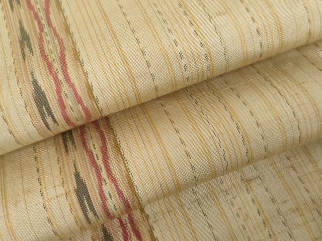 平和屋着物●上質な紬　縞　正絹　逸品　AABM5550cs