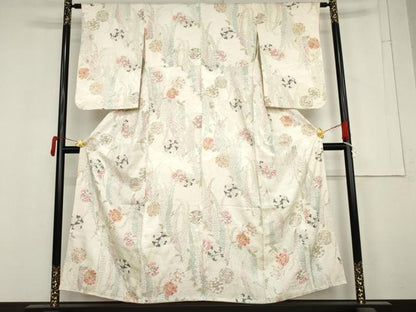 平和屋着物●上質な小紋　花丸文　金彩　正絹　逸品　AABM5551cs