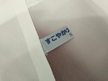 平和屋着物●江戸小紋　彫士：住田双光・染士：服部光擴　万筋　深紫色×薄葡萄色　正絹　逸品　AABM5552cs
